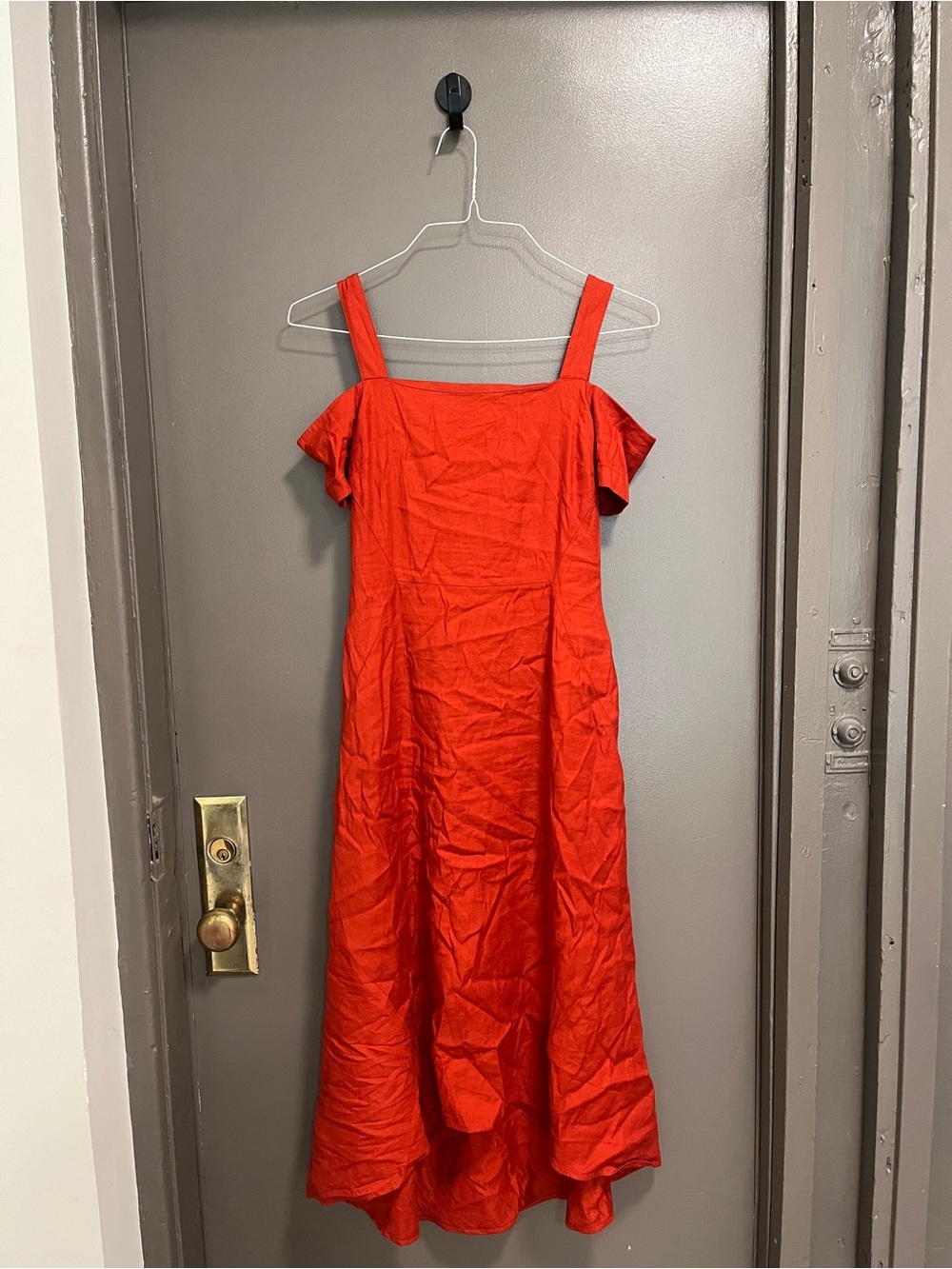 A.L.C. Rust Cold-Shoulder High-Low Dress - Picture 3 of 12